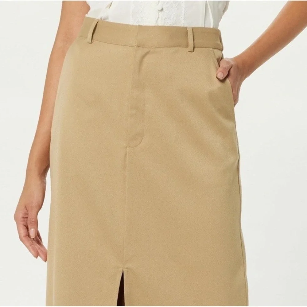 The‎ Drop Women's Roxy Suiting Column Skirt Travertine Dress Beige Khaki NEW 2XL